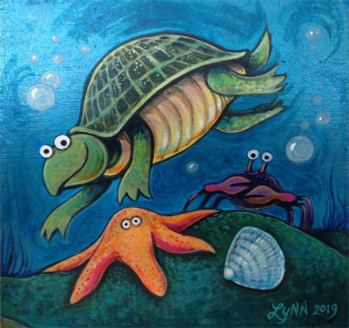 Turtle Starfish and Crab